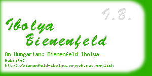 ibolya bienenfeld business card